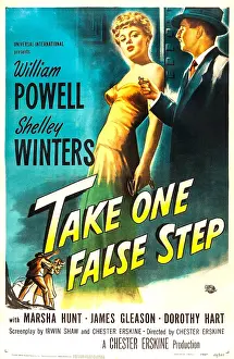 Winters Prints: TAKE ONE FALSE STEP, US poster, Shelley Winters, William Powell, 1949