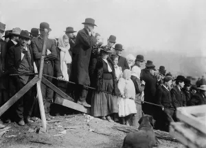 Families Prints: Families and friends waiting at the mouth of the Marianna Coal Mine after the explosion of November 30