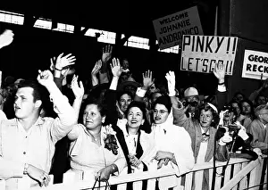 Freed Prints: Families waving as they greet the troop ship of the POW's returning from the Korean War