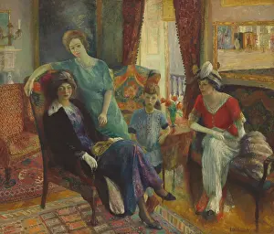 Lcgr1606 Prints: Family Group, by William Glackens, 1910-11, American painting, oil on canvas