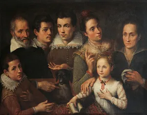 Domestic Animals Prints: Family Portrait, by Lavinia Fontana