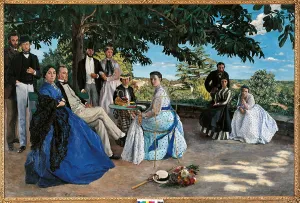 Medium Group Of People Prints: Family Reunion, by Jean-Frdric Bazille