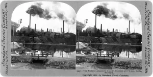 Stereo Photo Prints: The famous Anaconda copper smelters and mines