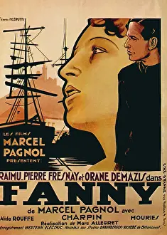 Territory Prints: FANNY, French poster, from left: Orane Demazis, Pierre fresnay, 1932