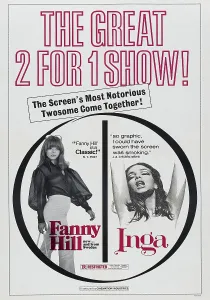 Sexual Prints: FANNY HILL, INGA, Swedish poster, from left: Diana Kjaer, Marie Liljedahl, 1968