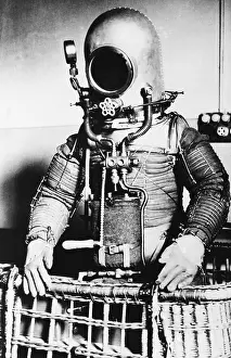 Survival Prints: Fantastic appearing stratosphere suit for Spanish Lt. Col. Emilio Herrera