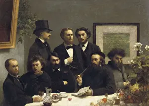 1872 Prints: FANTIN-LATOUR, Henri-Thodore (1836-1904). A Corner of the Table. 1872