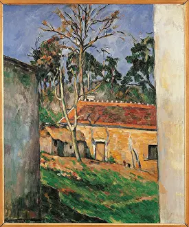 Farm Prints: Farm Courtyard in Auvers, by Paul Czanne