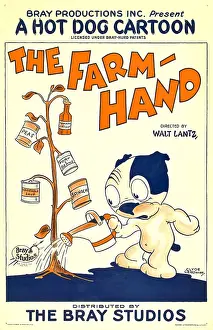 Eyes Prints: THE FARM HAND, (aka THE FARMHAND'), cartoon poster art, 1927