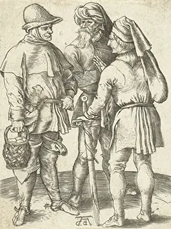 1560s Prints: Three Farmers in Conversation, by Albrecht Durer
