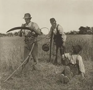Great Britain Prints: Farmworkers during the Barley Harvest in Suffolk