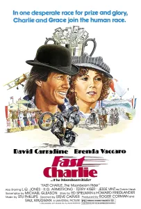 Motorcycle Prints: FAST CHARLIE...THE MOONBEAM RIDER, from left: David Carradine, Brenda Vaccaro, 1979