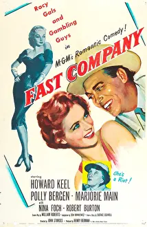 Bergen Prints: FAST COMPANY, US poster, from left: Nina Foch