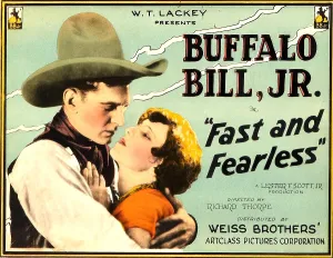 FAST AND FEARLESS, from left: Jay Wilsey (aka Buffalo Bill Jr.), Jean Arthur, 1924