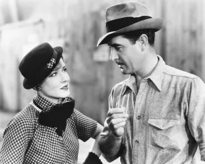 Veiled Hat Prints: FAST WORKERS, from left, Mae Clarke, John Gilbert, 1933