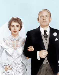 Carnation Prints: FATHER OF THE BRIDE, from left: Elizabeth Taylor, Spencer Tracy, 1950