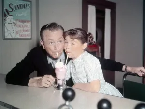Tv Series Prints: FATHER KNOWS BEST, from left: Robert Young, Lauren Chapin, 1954-60