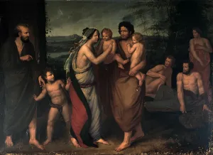 Neoclassicism Prints: Faustulus Delivers to his wife Acca Larentia Romulus and Remus