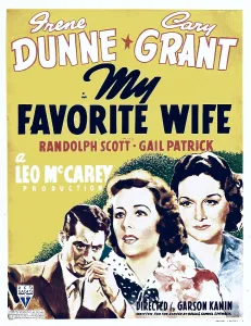 Patrick Prints: MY FAVORITE WIFE, from left: Cary Grant, Irene Dunne, Gail Patrick on window card, 1940