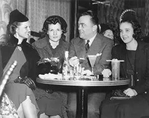 Marion Prints: FBI Director J. Edgar Hoover at the Stork Club with three young women