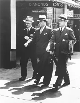 Sidewalk Prints: FBI Trio in Miami. L-R: Inspector E
