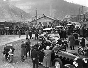 Motorcade Prints: FDR inspect Norris dam construction