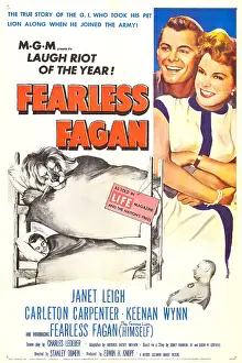 Leigh Prints: FEARLESS FAGAN, US poster, right from top: Carleton Carpenter
