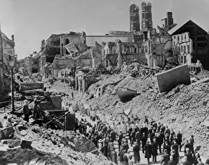 Rs4wn Prints: Feast of Corpus Christ Religious procession in the ruins of Munich