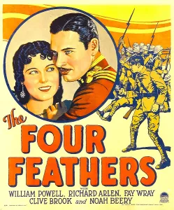 Arlen Prints: FOUR FEATHERS, from left: Fay Wray, Richard Arlen on window card, 1929