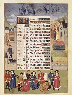 Courtier Prints: February. Procession and games
