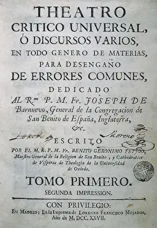 Philosophy Prints: FEIJOO y MONTENEGRO, Benito Jernimo (1673-1764)