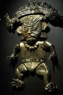 Pre Columbian Prints: Feline deity (3rd c. AD). Moche or Mochica Art