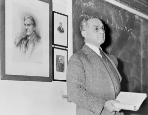Professors Prints: Felix Frankfurter (1882-1965), standing in Harvard classroom in 1939