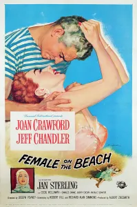 Illustration Prints: FEMALE ON THE BEACH, Jeff Chandler, Joan Crawford, Jan Sterling, 1955