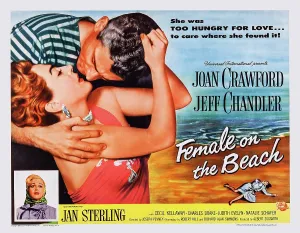 Jeff Prints: FEMALE ON THE BEACH, US poster art: from left: Joan Crawford