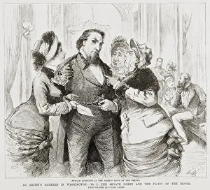 Speaking Prints: Female lobbyists in the Marble Room of the Senate, 1884