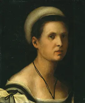Pontormo Prints: Female portrait, by Carrucci Jacopo know as Pontormo