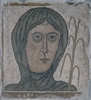 Archaeology Prints: Feminine Bust, 350 - 399, 4th Century