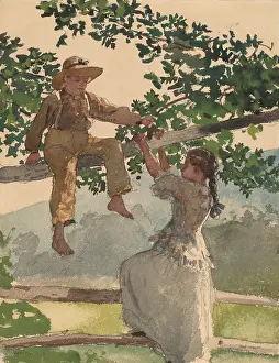 Winslow Prints: On the Fence, by Winslow Homer
