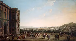 Noble Prints: Ferdinand IV on Horseback and His Entourage in Capodimonte (Ferdinando IV sul suo cavallo e la corte a Capodimonte)