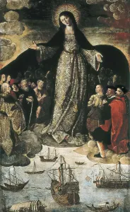 1536 Prints: FERNANDEZ, Alejo (1475-1546). The Virgin of the Navigators