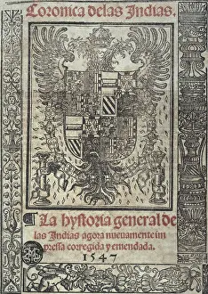 FERNANDEZ DE OVIEDO Y VALDES, Gonzalo (1478-1557). "Crnica de las Indias" (Chronicle of the Indies). Edition printed in Salamanca in 1547. SPAIN. Madrid