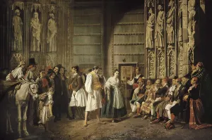 FERRANDIZ Y BAENES, Bernardo (1835-1885). Water Tribunal of Valencia in 1800. 1864. SPAIN. Valencia. Generalitat Palace. Oil on canvas. AISA/Everett Collection**US SALES ONLY**