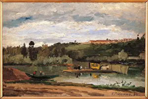 Scenics Prints: Ferry at Varenne Saint Hilaire
