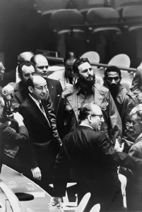 Meeting Prints: Fidel Castro (back, center), President of Cuba