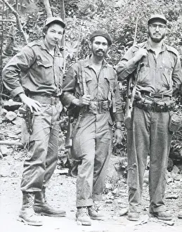 Pipe Prints: FIDEL CASTRO (far right), with his brother RAUL CASTRO (far left)