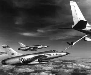 Proxy Wars Prints: Fighters refuel over Vietnam. US Air Force F-105 Thunderchiefs refuel before their bombing mission in Vietnam