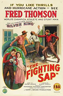 Arm Raised Prints: THE FIGHTING SAP, top right and inset left: Fred Thomson, 1924