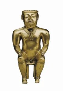 Colombian Prints: Figure of Cacique. 6th-10th c. Gold