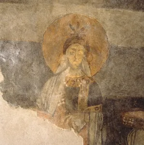 Ninth Century Prints: Figure of Holy Woman, by Unknown Artist
